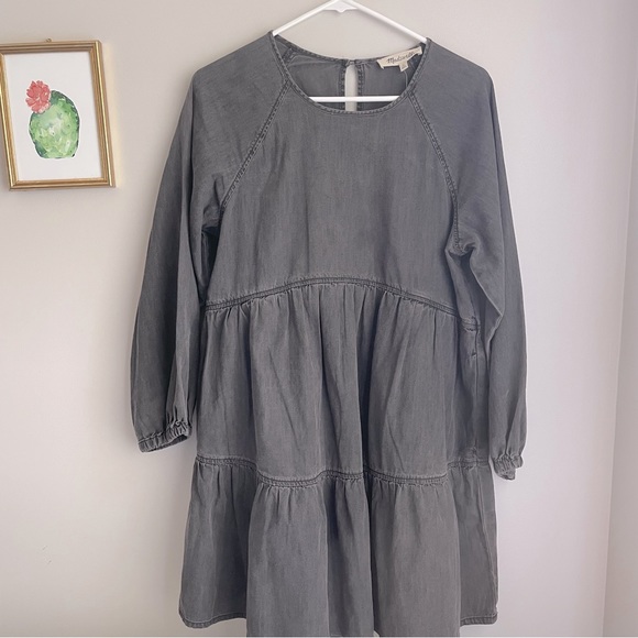 Madewell Denim Raglan-Sleeve Mini Dress in Lunar Wash - Picture 8 of 16